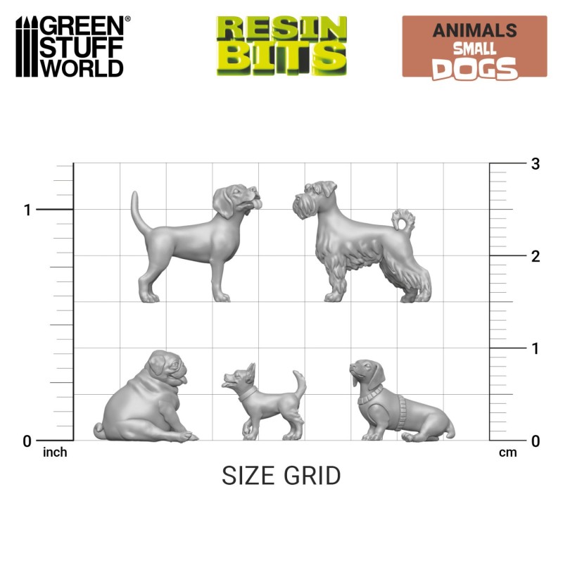 Green Stuff World - 3D geprint - Dieren - Kleine Honden