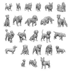 Green Stuff World- 3D Printed - Animals - Small Dogs