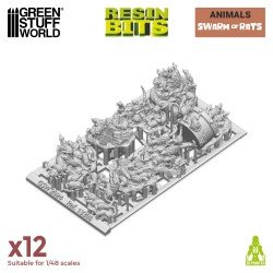 Green Stuff World- 3D Printed - Animals - Swarms of Rats