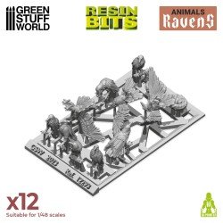 Green Stuff World- 3D Printed - Animaux - Corbeaux