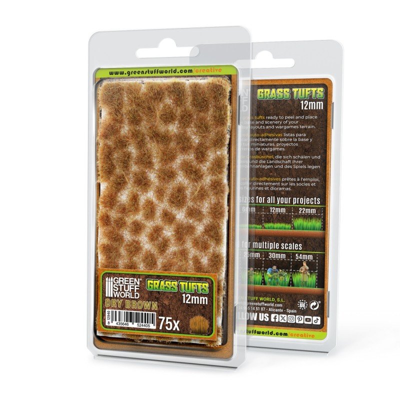 Green Stuff World - Grass Tufts XXL 12mm - Dry Brown