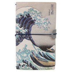 Hokusai carnet de voyage La Grande Vague de Kanagawa 20 cm