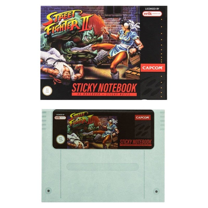 Street Fighter Premium Notebook with Sticky Notes and Cover A5 