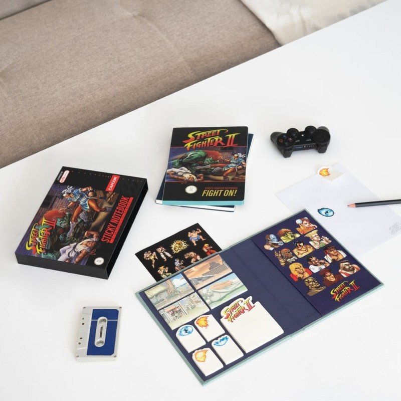 Street Fighter Premium Notebook with Sticky Notes and Cover A5 