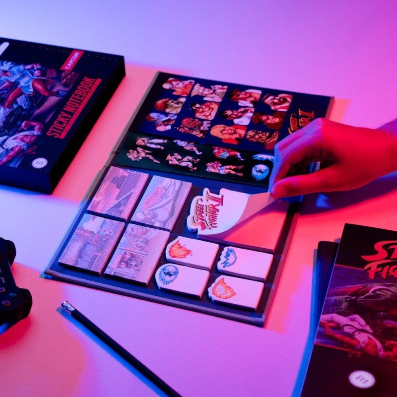 Street Fighter Premium Notebook with Sticky Notes and Cover A5 