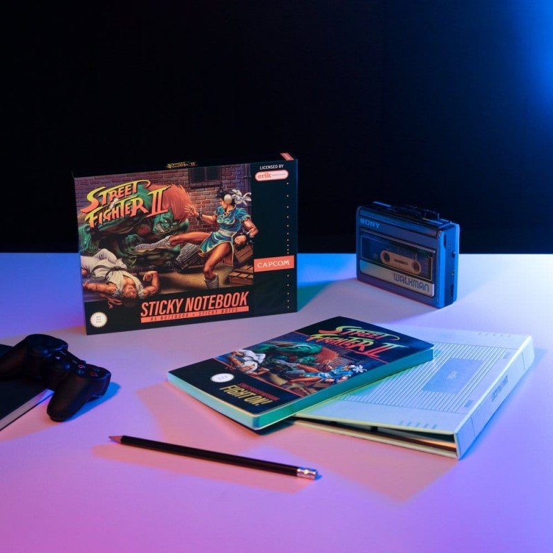 Street Fighter Premium Notebook with Sticky Notes and Cover A5 