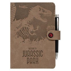 Jurassic Park carnet premium avec stylo projecteur A5