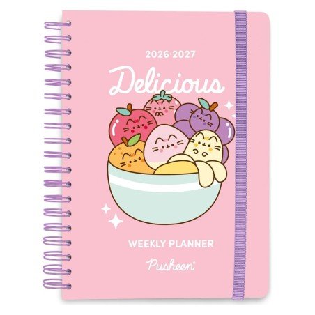Pusheen School Diary weekly planner 2026/2027 Fruits A5