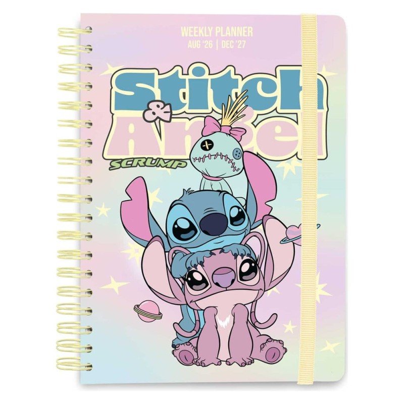 Disney School Diary weekly planner 2026/2027 Stitch and Angel A5