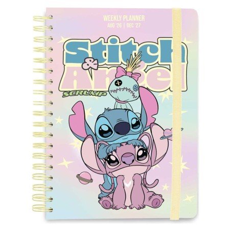 Disney School Diary weekly planner 2026/2027 Stitch and Angel A5