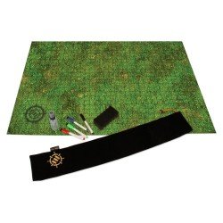 Enhance Tabletop Kit de campagne de tapis quadrillé DnD vert