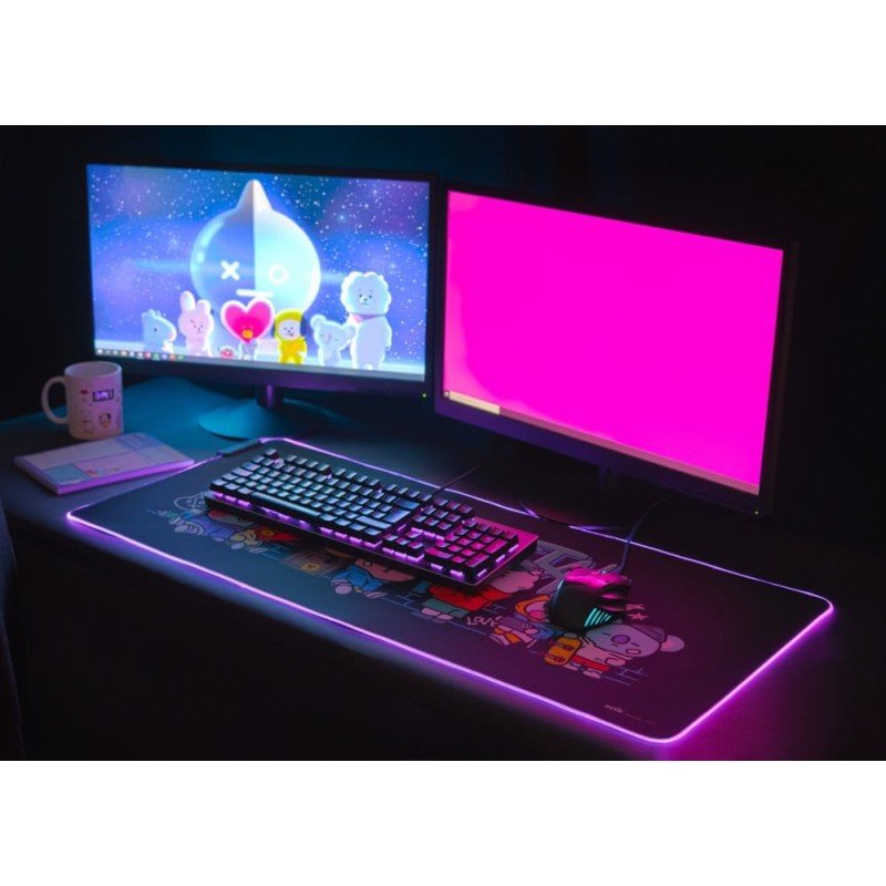 BT21 LED XXL Tapis de Souris 90 x 40 cm