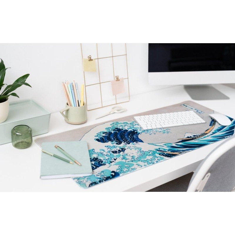 Hokusai La Grande Vague de Kanagawa Tapis de Souris XL 80 x 35 cm