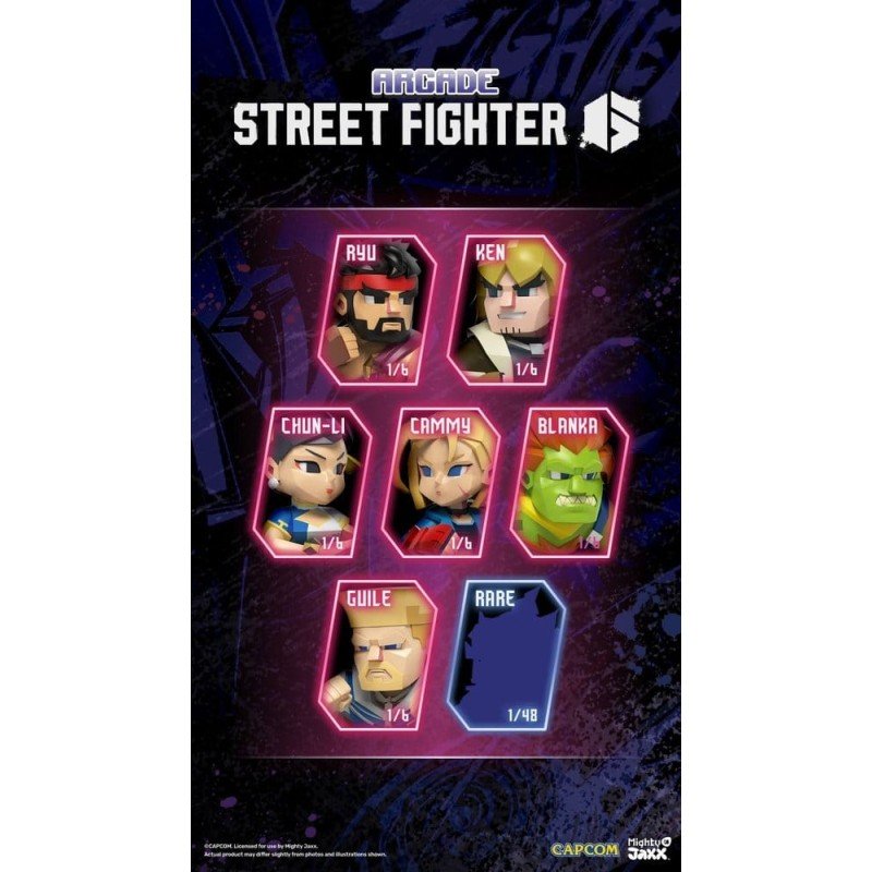 Arcade: Capcom Street Fighter Series 4 inch Vinyl Figure Blind Box Display (6)
