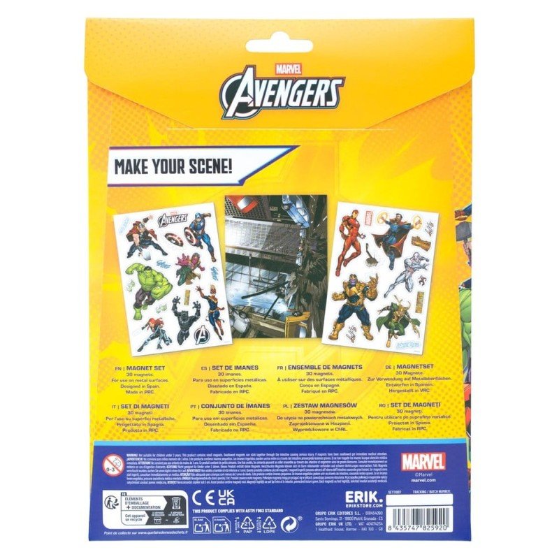 Marvel set d'aimants découpés Avengers 