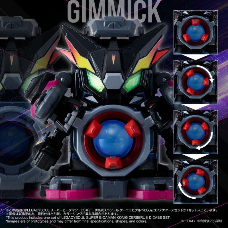 Legacysoul Super B-Daman Action Figure Konig Cerberus & Case Set 