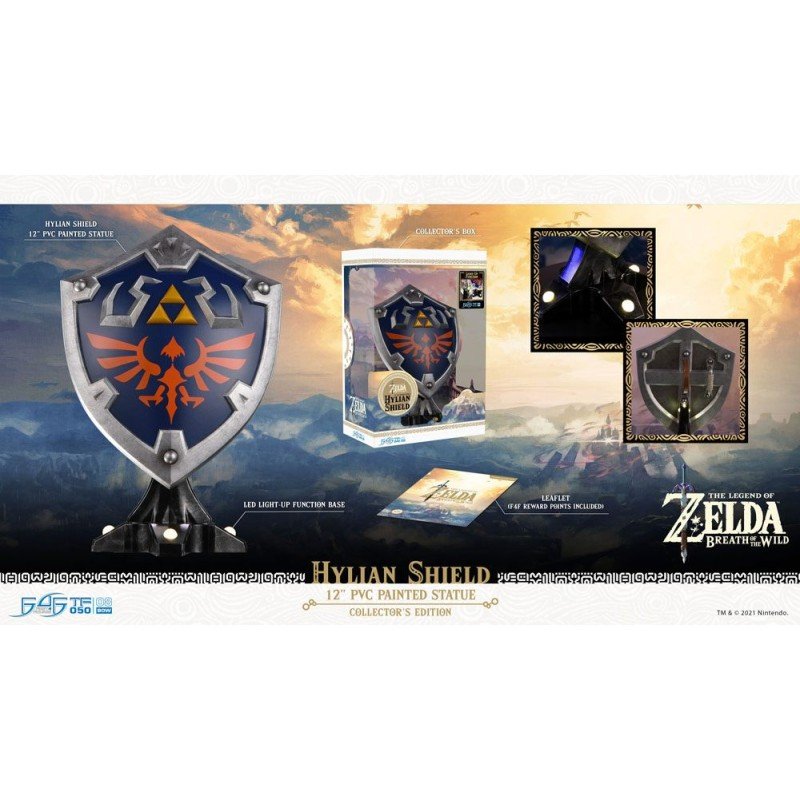 The Legend of Zelda Breath of the Wild PVC Statue Hylian Shield Collector's Edition 29 cm