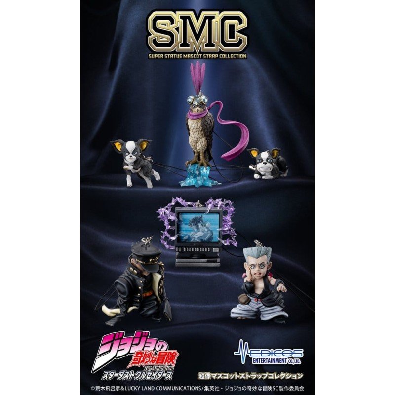 JoJo's Bizarre Adventure: Stardust Crusaders Mini figures Set Chozo Mascot Strap Collection Blind Box (6) 