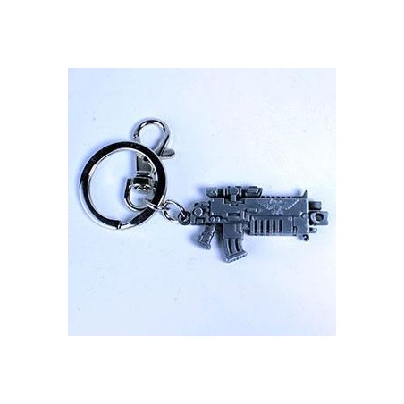 Warhammer 40K Metal Keychain Bolter Metallic Finish