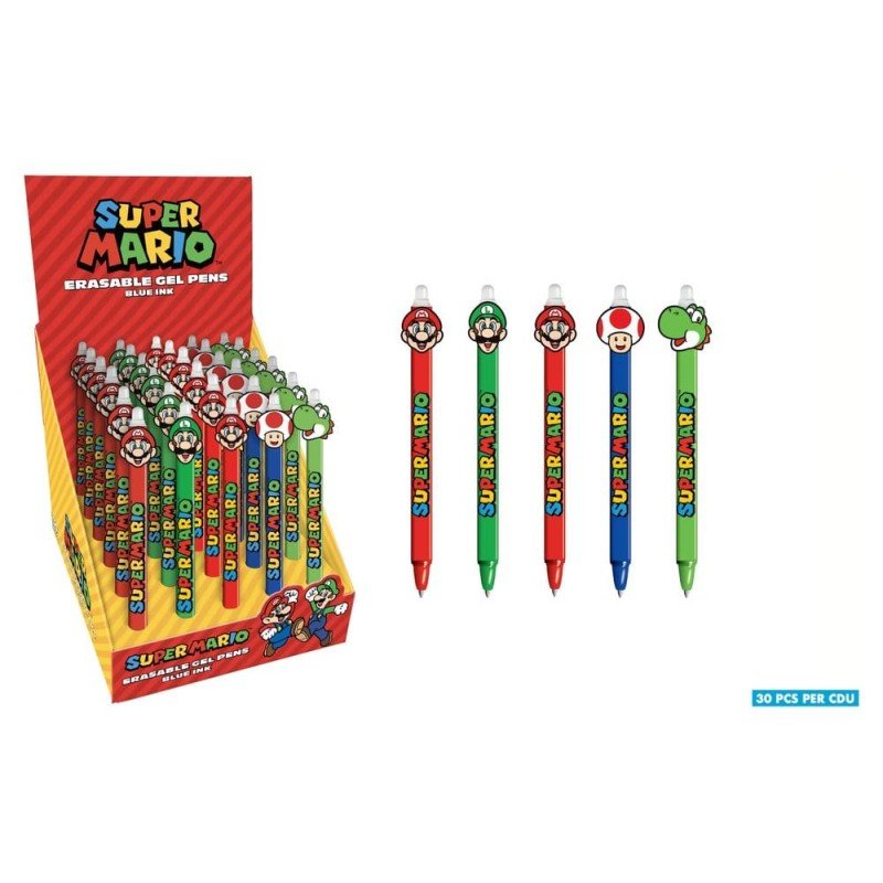 Super Mario Stylo gel effaçable Présentoir (30)