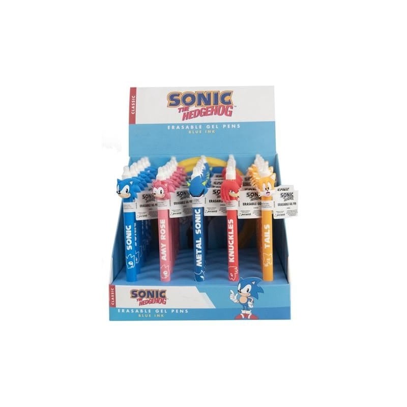 Sonic - The Hedgehog Stylo gel effaçable Characters Présentoir (30)
