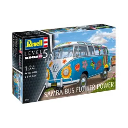 Revell - Maquette Volkswagen T1 Samba Bus Flower Power (1:24)