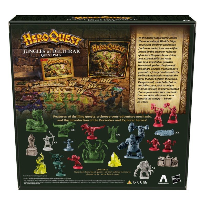 HeroQuest extension jeu de plateau Jungles of Delthrak Pack de Quête *ANGLAIS*