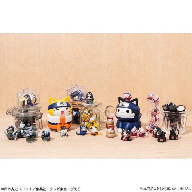 Naruto Mega Cat Project mini-figurines 3 cm Nyaruto! Cats of Konoha Village Reboot assortiment boîte-mystère (8) (Repeat)