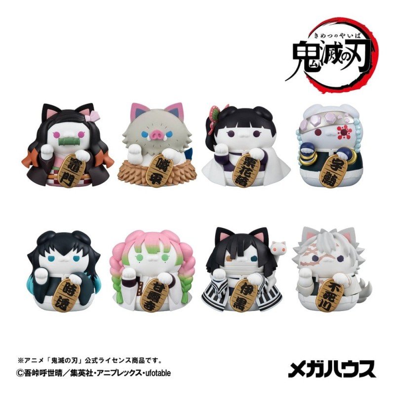 Demon Slayer: Kimetsu no Yaiba Mega Cat Project mini-figurines 6 cm Demon Slayer Fortune Cats ver. 02 assortiment boîte-mystè...