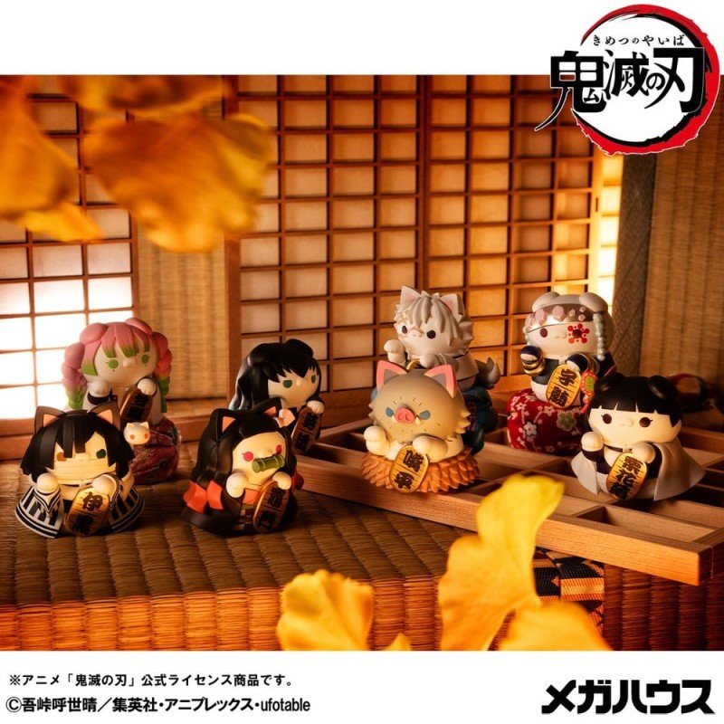 Demon Slayer: Kimetsu no Yaiba Mega Cat Project mini-figurines 6 cm Demon Slayer Fortune Cats ver. 02 assortiment boîte-mystè...