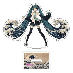 Hatsune Miku x Katsushika Hokusai iXima Die-Cut Acrylic Stand The Great Wave off Kanagawa 10 cm (5)