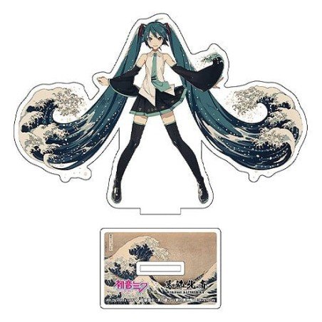 Hatsune Miku x Katsushika Hokusai iXima Die-Cut Acrylic Stand The Great Wave off Kanagawa 10 cm (5)