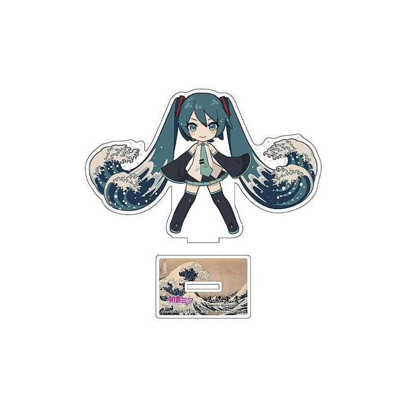 Hatsune Miku x Katsushika Hokusai iXima Die-Cut Acrylic Stand The Great Wave off Kanagawa 10 cm (5)