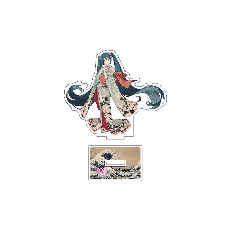 Hatsune Miku x Katsushika Hokusai iXima Die-Cut Acrylic Stand The Great Wave off Kanagawa (Kimono) 10 cm (5)