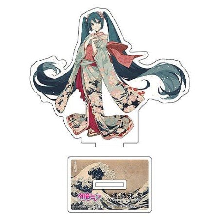 Hatsune Miku x Katsushika Hokusai iXima Die-Cut Acrylic Stand The Great Wave off Kanagawa (Kimono) 10 cm (5)