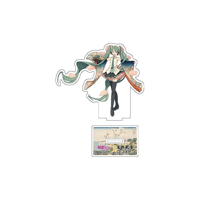 Hatsune Miku x Katsushika Hokusai iXima Die-Cut Acrylic Stand Shinagawa Gotenyama on the Tokaido 10 cm (5)