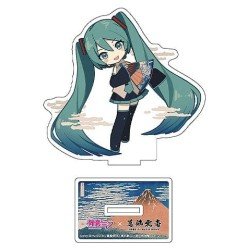 Hatsune Miku x Katsushika Hokusai iXima Socle en acrylique Fine Wind, Clear Morning (Chibi) 10 cm (5)
