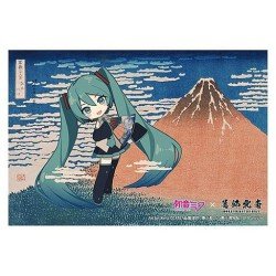 Hatsune Miku x Katsushika Hokusai iXima Postcard Fine Wind, Clear Morning (Chibi Character) (10)