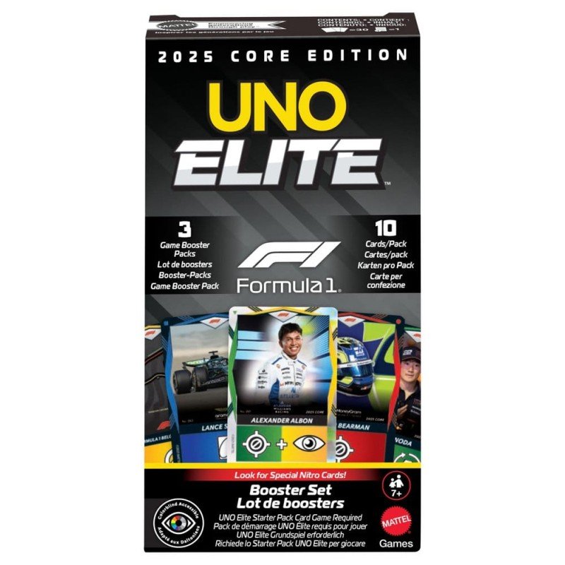 Formula 1 UNO Jeu de cartes Elite F1 Booster-Set