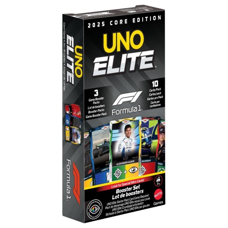 Formula 1 UNO Jeu de cartes Elite F1 Booster-Set