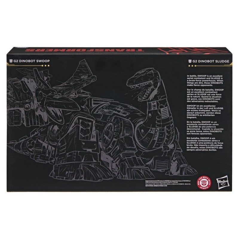 Transformers Age of the Primes Leader Class pack 2 figurines G2 G2 Dinobot Swoop &amp; G2 Dinobot Sludge 19 cm
