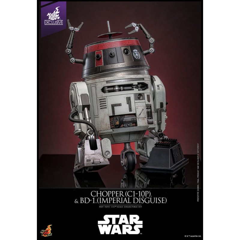 Star Wars figurine set 1/6 Chopper (C1-10P&trade;) & BD-1&trade; (Imperial Disguise) 18 cm & 8 cm