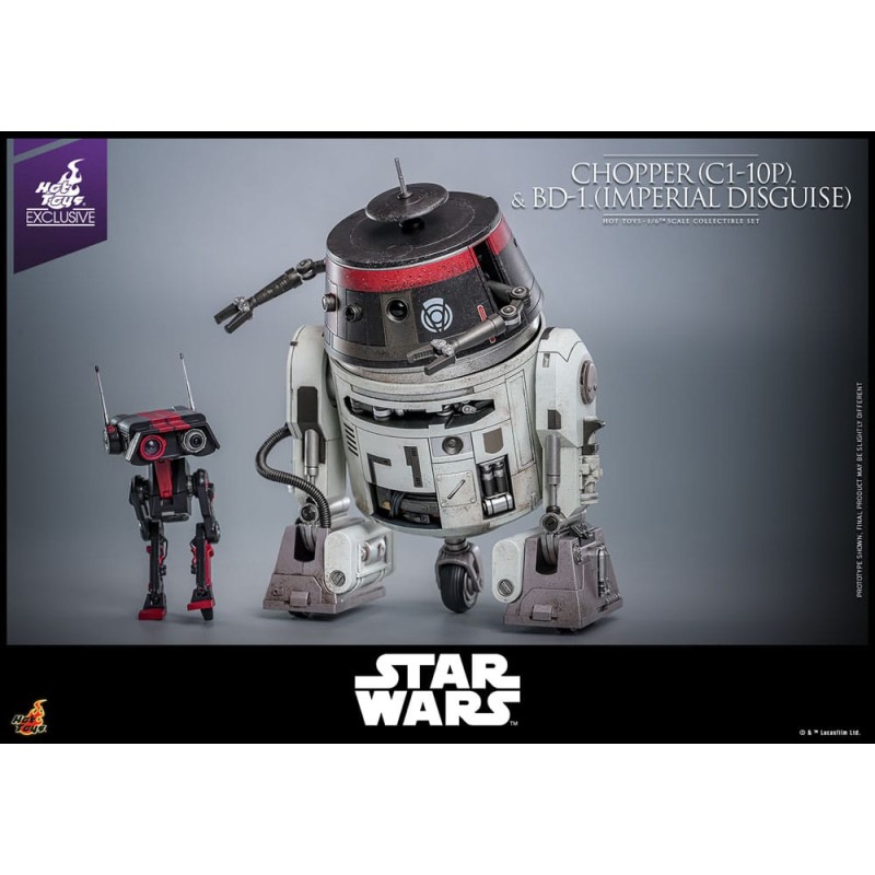 Star Wars figurine set 1/6 Chopper (C1-10P&trade;) & BD-1&trade; (Imperial Disguise) 18 cm & 8 cm