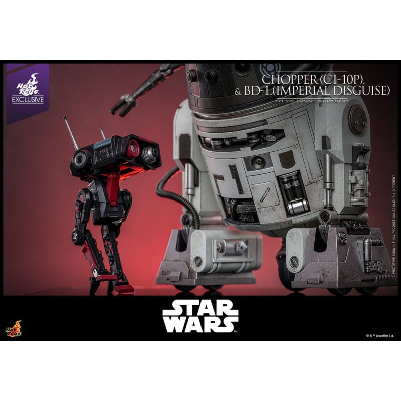 Star Wars figurine set 1/6 Chopper (C1-10P&trade;) & BD-1&trade; (Imperial Disguise) 18 cm & 8 cm