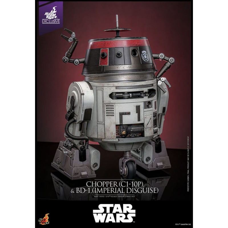 Star Wars figurine set 1/6 Chopper (C1-10P&trade;) & BD-1&trade; (Imperial Disguise) 18 cm & 8 cm