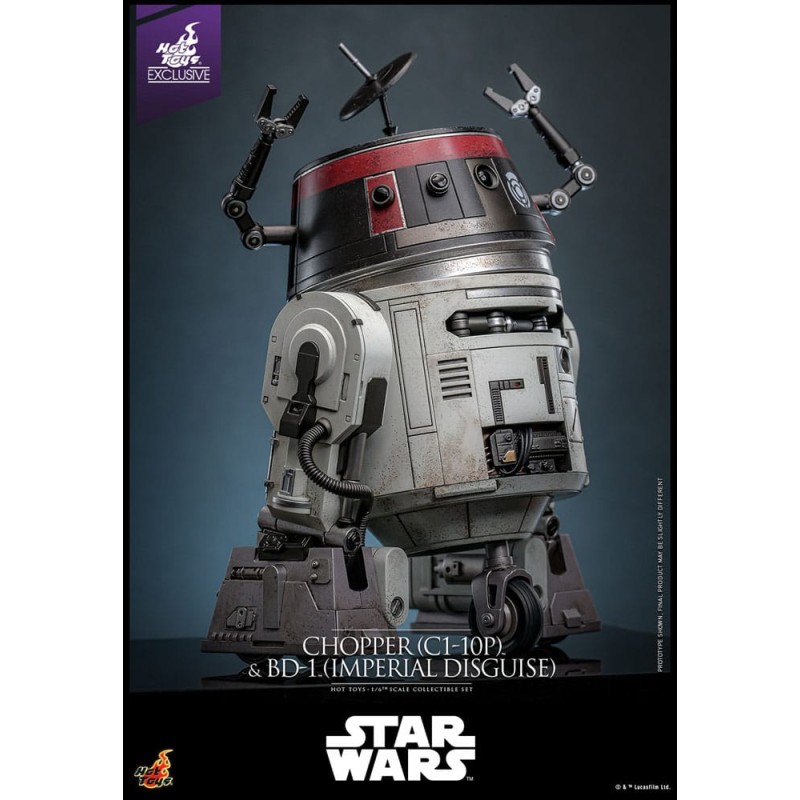 Star Wars figurine set 1/6 Chopper (C1-10P&trade;) & BD-1&trade; (Imperial Disguise) 18 cm & 8 cm