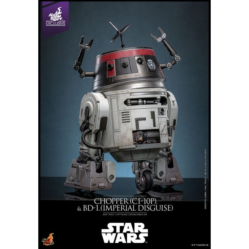 Star Wars Action Figure Set 1/6 Chopper (C1-10P&trade;) & BD-1&trade; (Imperial Disguise) 18 cm & 8 cm