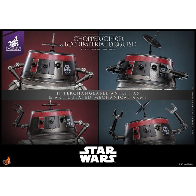 Star Wars figurine set 1/6 Chopper (C1-10P&trade;) & BD-1&trade; (Imperial Disguise) 18 cm & 8 cm