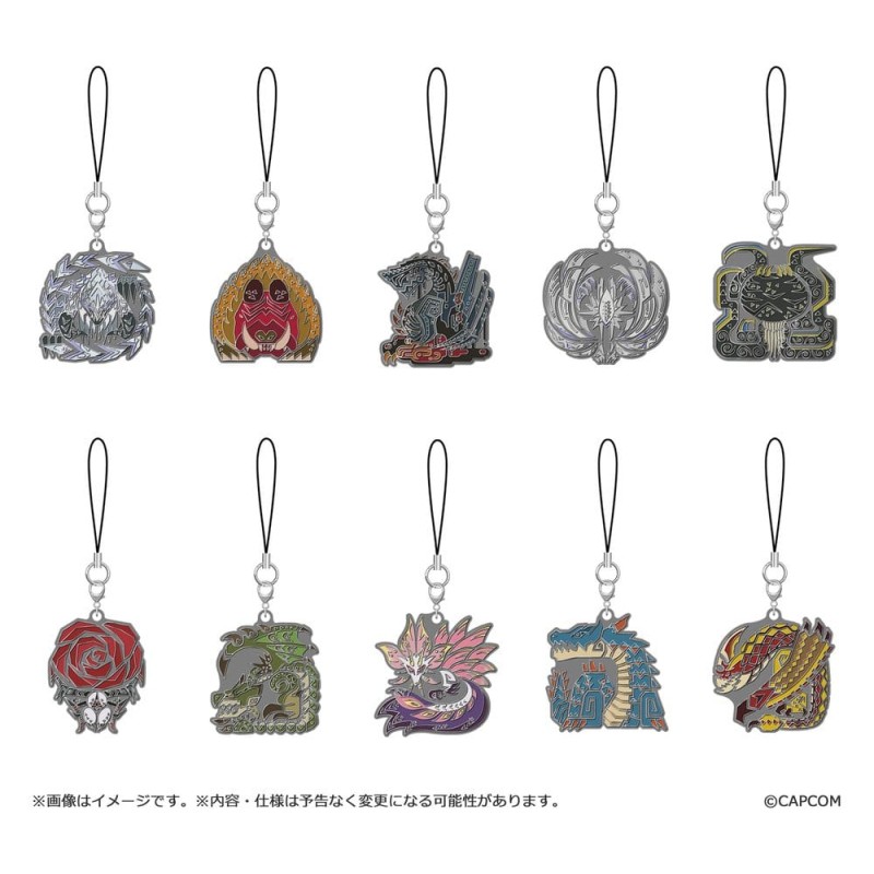 Monster Hunter Wilds blind box assortiment porte-clés en métal Monster icon Vol. 2 (10)