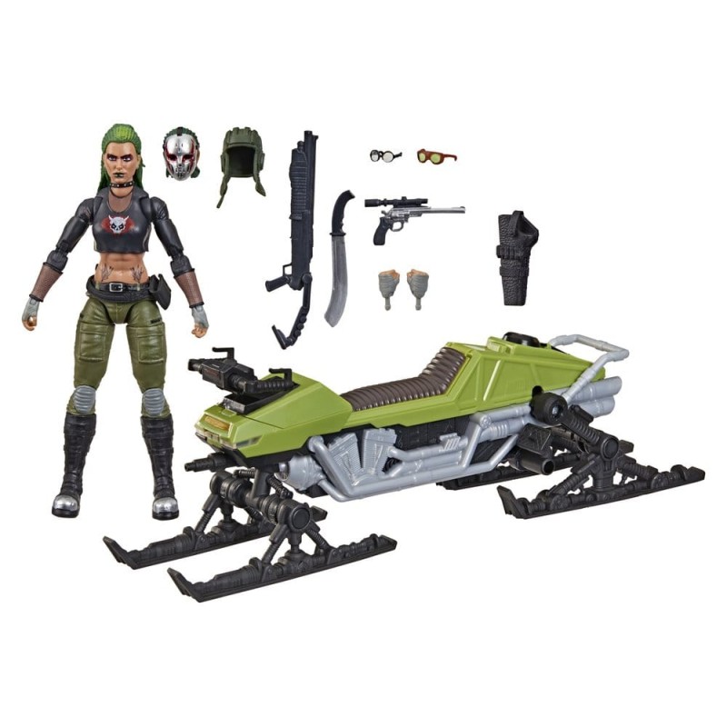 G.I. Joe Classified Series figurine et véhicule no.194 Zanya et Dreadnok Chameleon (Swamp Skier) 15 cm